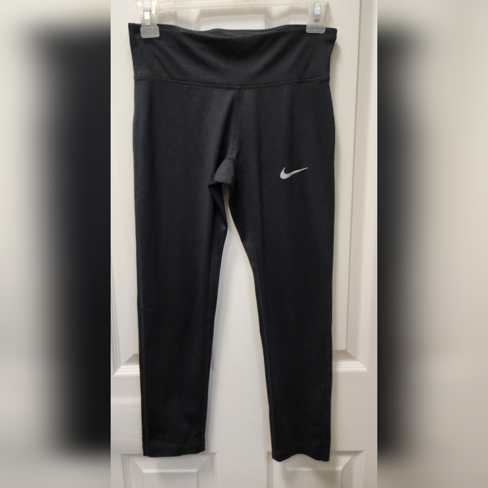 Nike Dri Fit Black Power Speed Running Cropped Tights Womens XS EUC